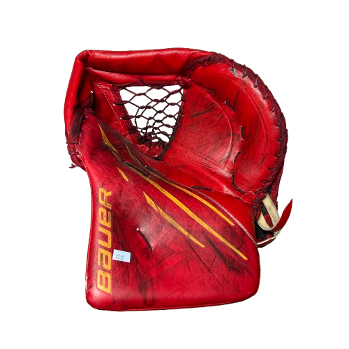 Bauer Vapor Hyperlite - Gant de gardien Pro Stock d'occasion (rouge/jaune)